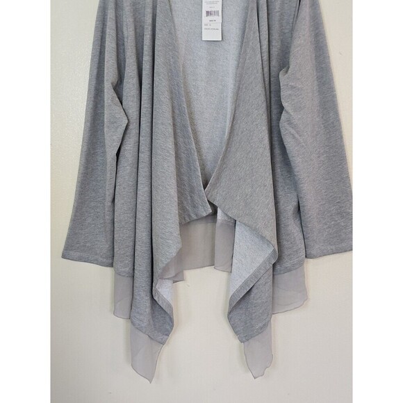 Design 365 Gray Open Front Cardigan Sweater Womens Size 1X Flowy - Picture 4 of 7